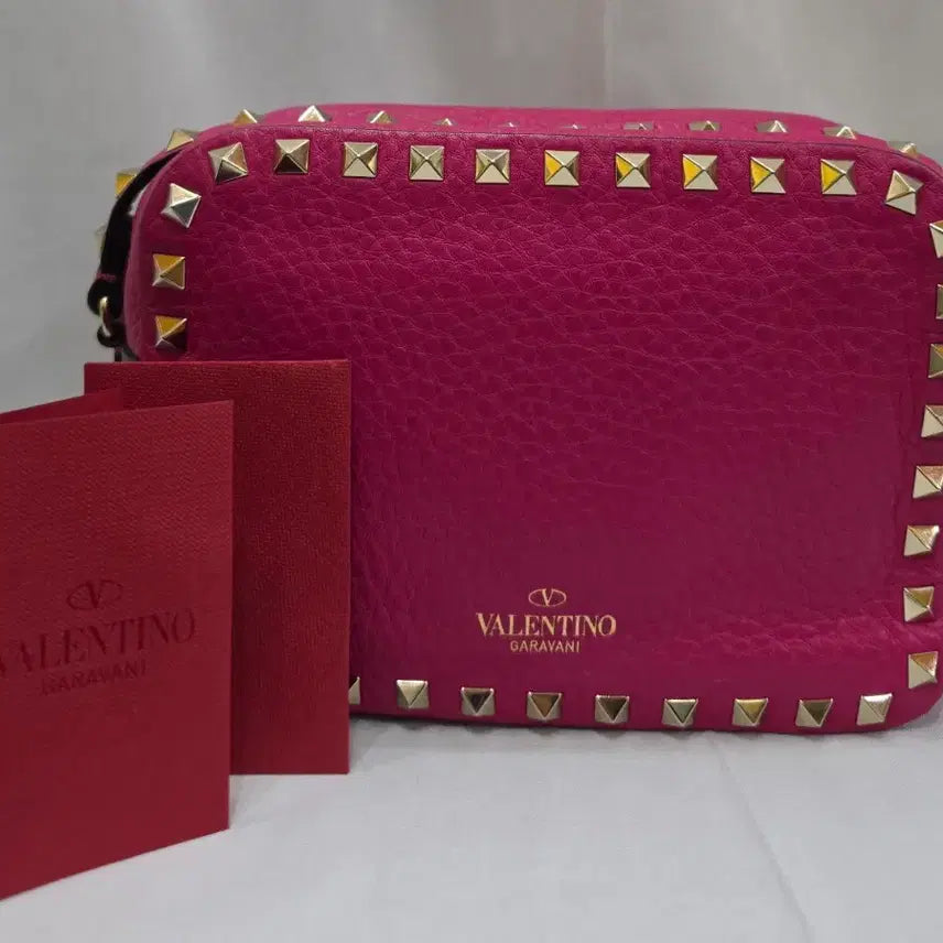 [BUNJANG] Valentino Rockstud Pink Shoulder Bag / (정품)발렌티노 락스터드 핑크 숄더백