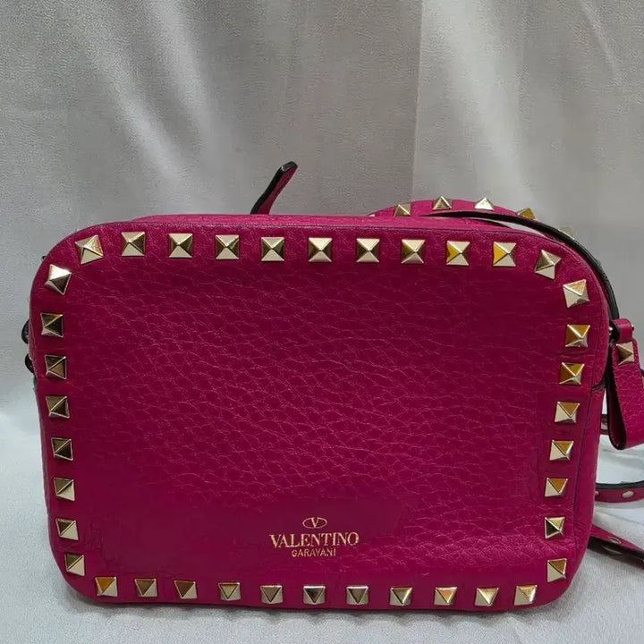 [BUNJANG] Valentino Rockstud Pink Shoulder Bag / (정품)발렌티노 락스터드 핑크 숄더백