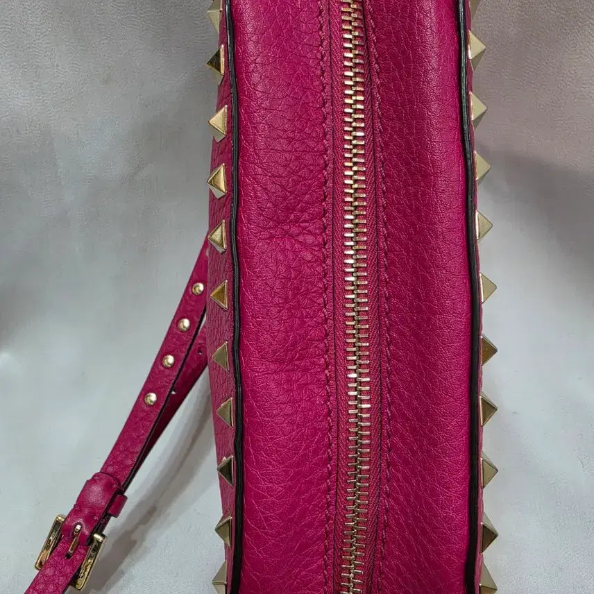 [BUNJANG] Valentino Rockstud Pink Shoulder Bag / (정품)발렌티노 락스터드 핑크 숄더백