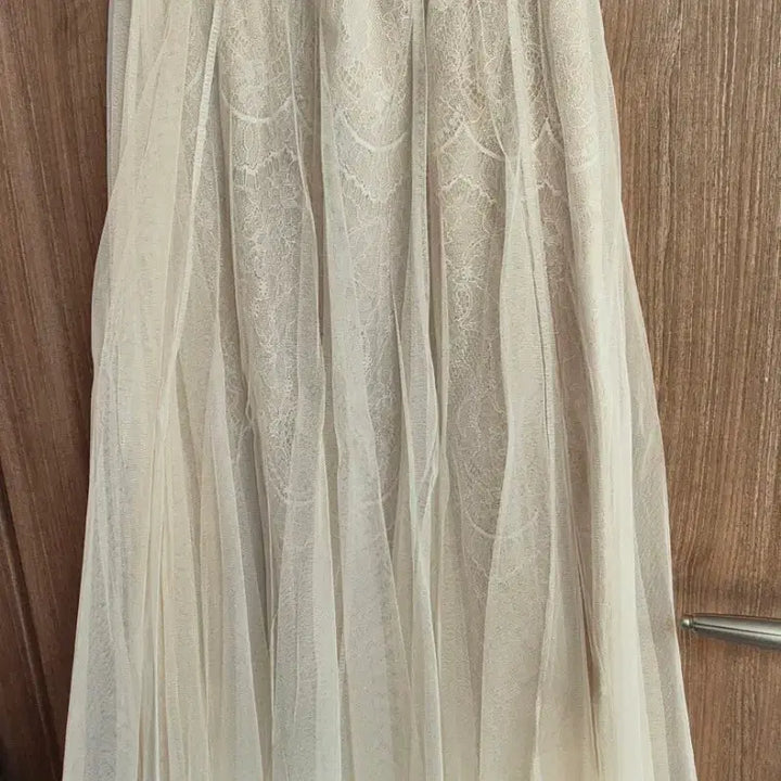 [BUNJANG] Ivory Lace Tulle Skirt / 아이보리 레이스 튤 스커트