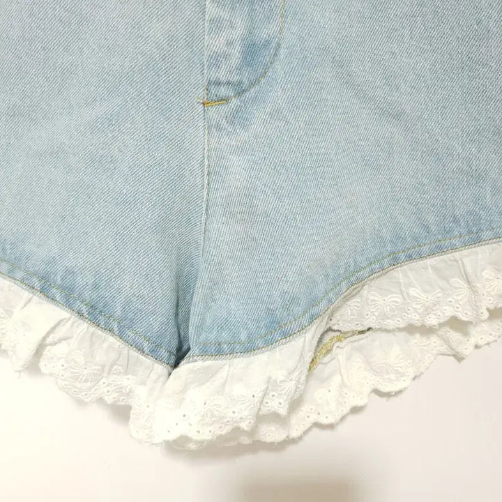 [BUNJANG] Unbranded Lace Denim Shorts M / 레이스 데님 숏 팬츠 M_i3789