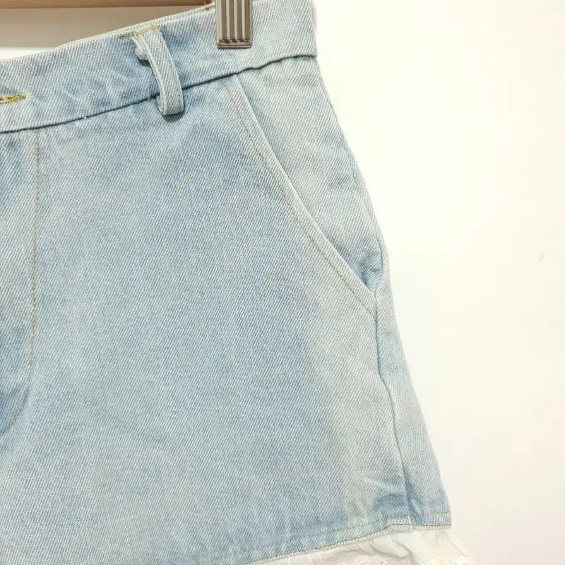 [BUNJANG] Unbranded Lace Denim Shorts M / 레이스 데님 숏 팬츠 M_i3789