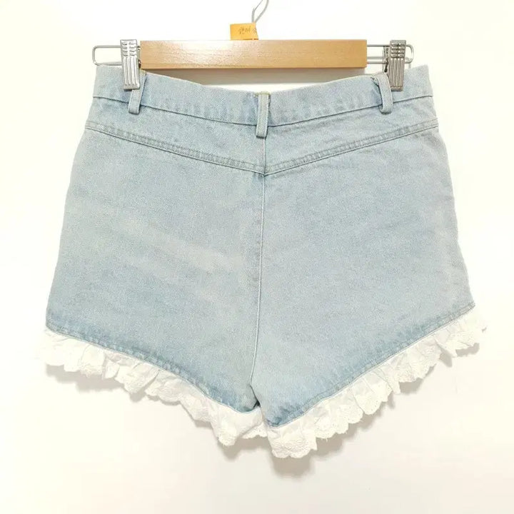 [BUNJANG] Unbranded Lace Denim Shorts M / 레이스 데님 숏 팬츠 M_i3789