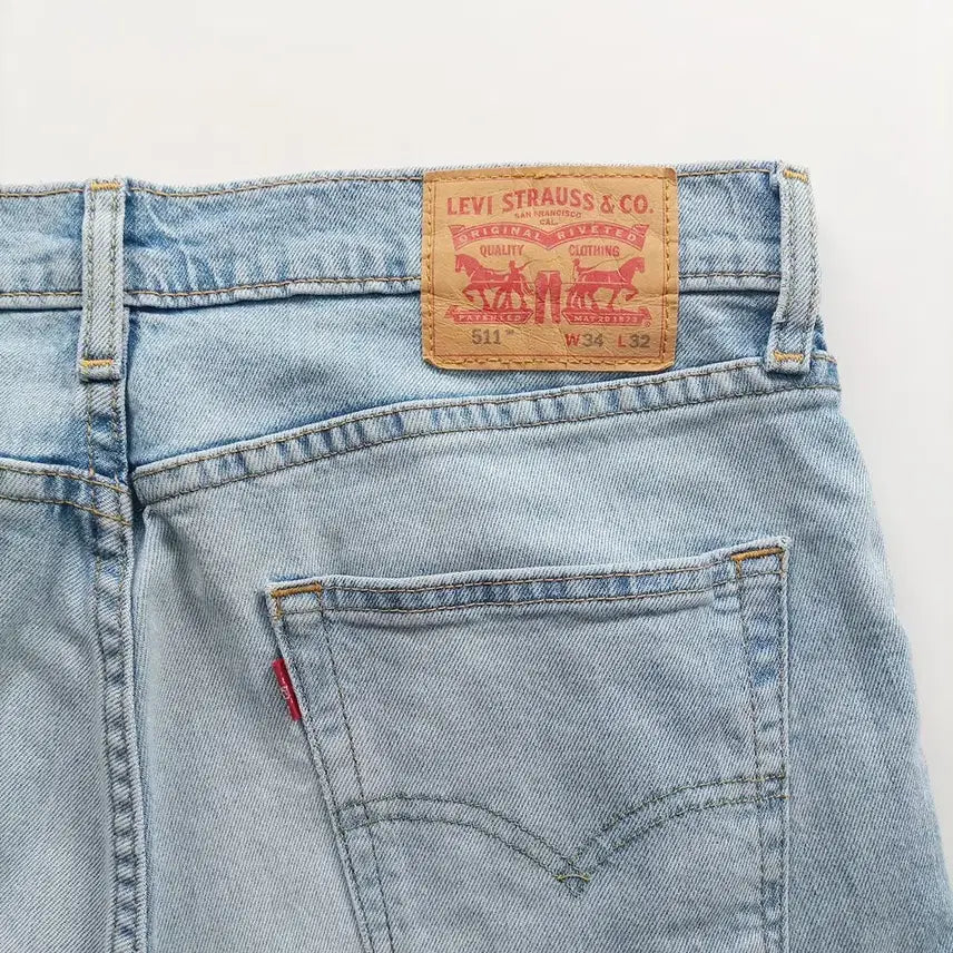 [SOLD OUT] 리바이스 511 청바지 사이즈35 연청 워싱 남자 데님팬츠 A9747