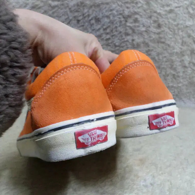 [BUNJANG] Vans Old Skool Orange Sneakers / 후루룩구제 270 반스 올드스쿨 오렌지 운동화 중고 신발