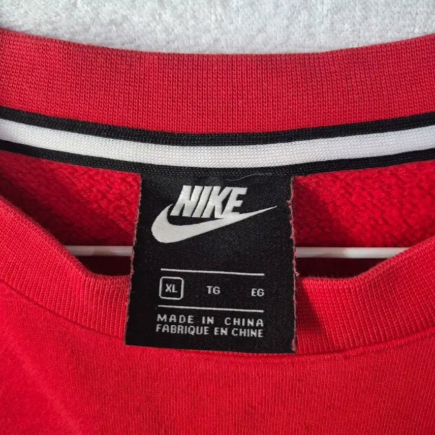 [BUNJANG] Nike Fleece Red Sweatshirt / XL 나이키 기모 레드 맨투맨