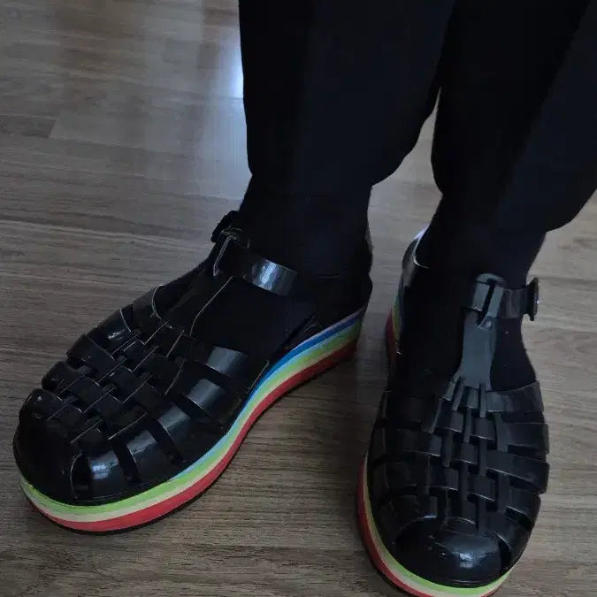 [BUNJANG] Melissa Platform Sandals / 멜리사 플랫폼 블랙 235