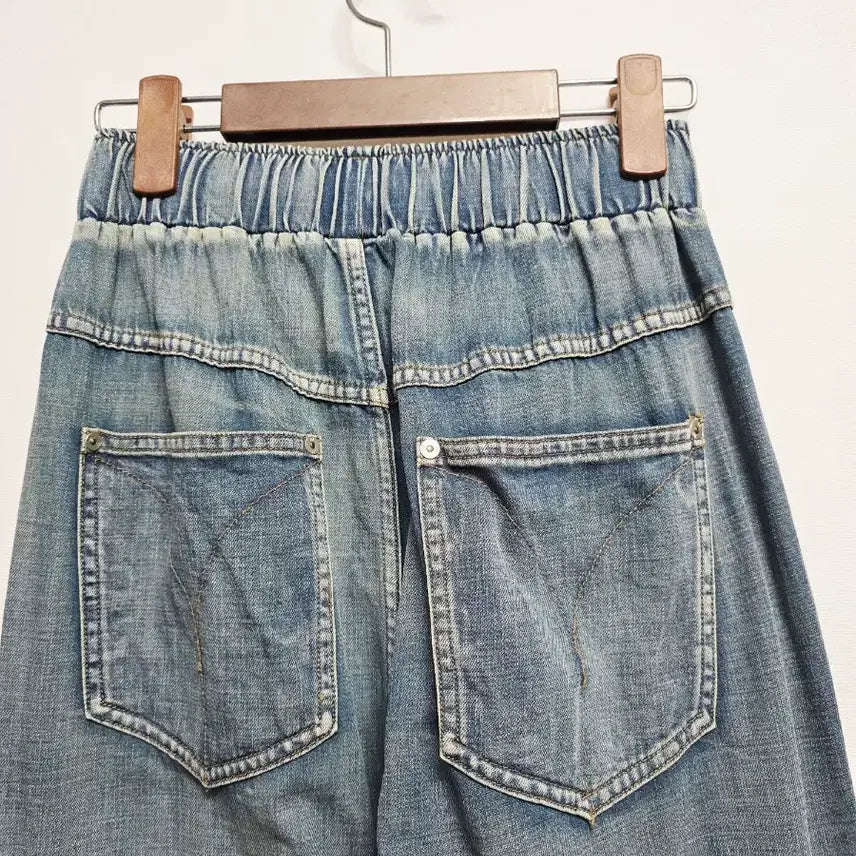 [SOLD OUT] 오픈와이와이 포켓 데님 카고 와이드 밴딩 팬츠