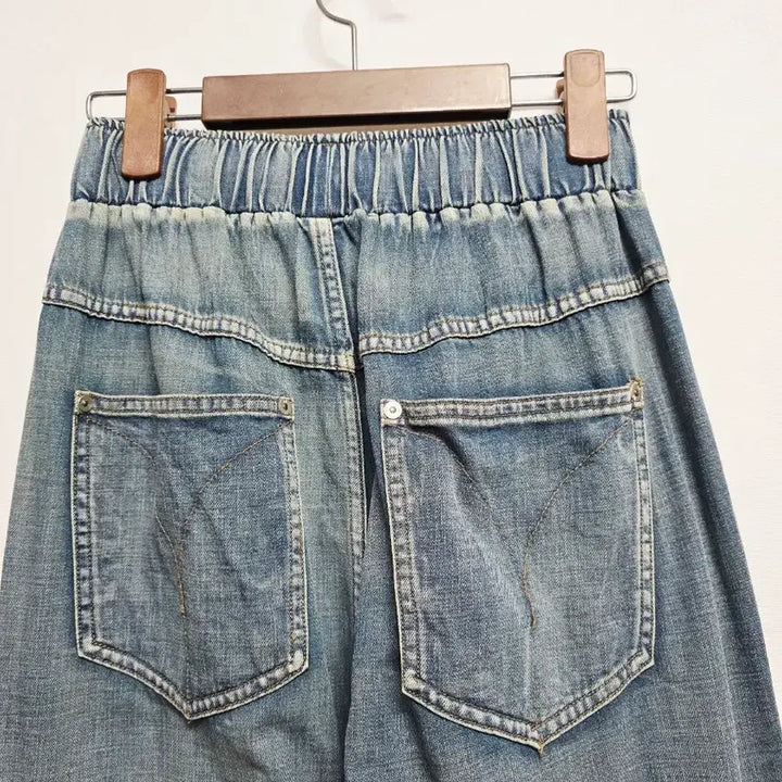 [SOLD OUT] 오픈와이와이 포켓 데님 카고 와이드 밴딩 팬츠