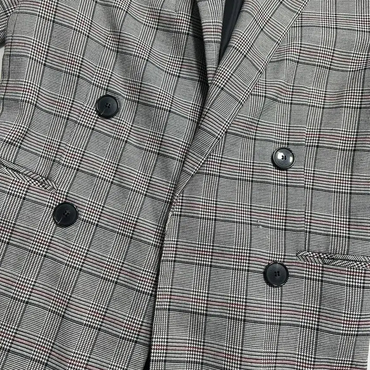 [BUNJANG] Checkered Double-Breasted Women&