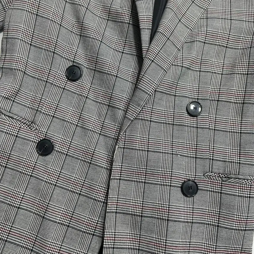 [BUNJANG] Checkered Double-Breasted Women&
