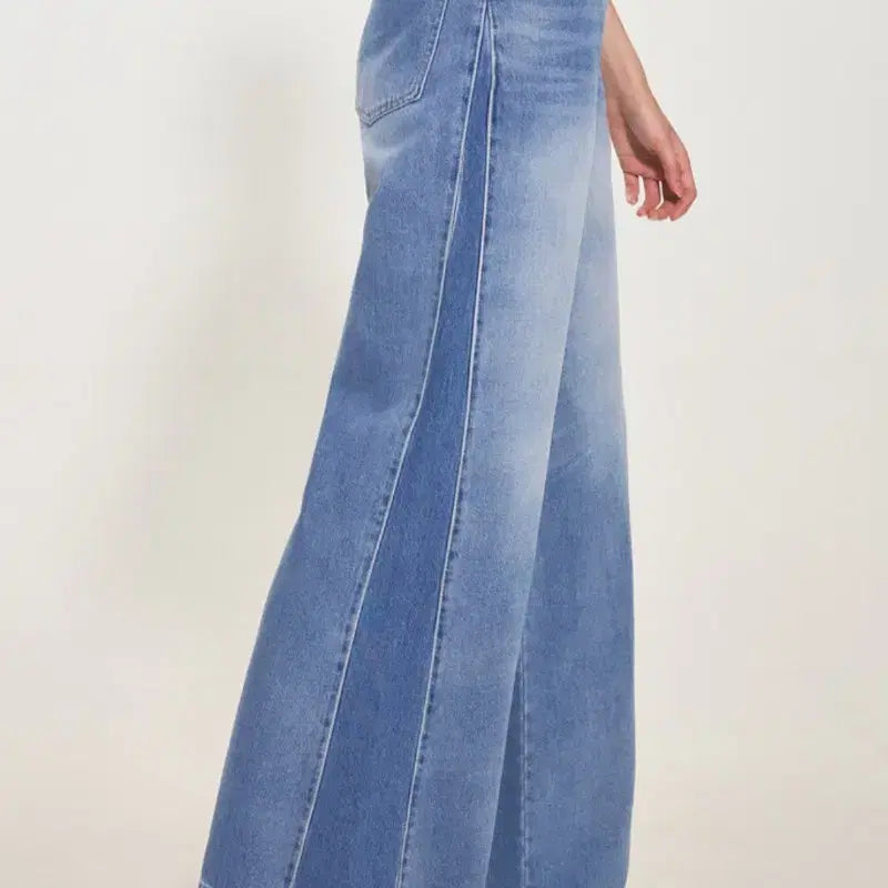 [BUNJANG] Time Linen Blend Side Seam Bootcut Denim Pants / 타임 린넨혼방 사이드 심 부츠컷 데님팬츠