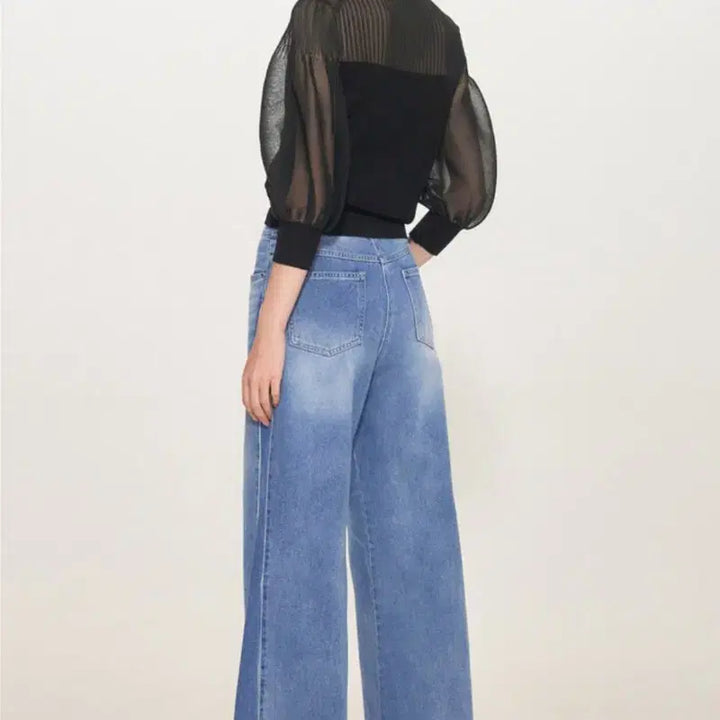 [BUNJANG] Time Linen Blend Side Seam Bootcut Denim Pants / 타임 린넨혼방 사이드 심 부츠컷 데님팬츠