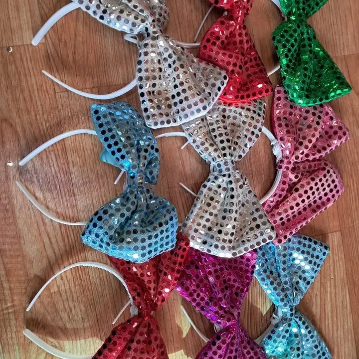 [BUNJANG] Spangle Ribbon Headband Party Supplies / 스팽글 리본 머리띠 파티용품