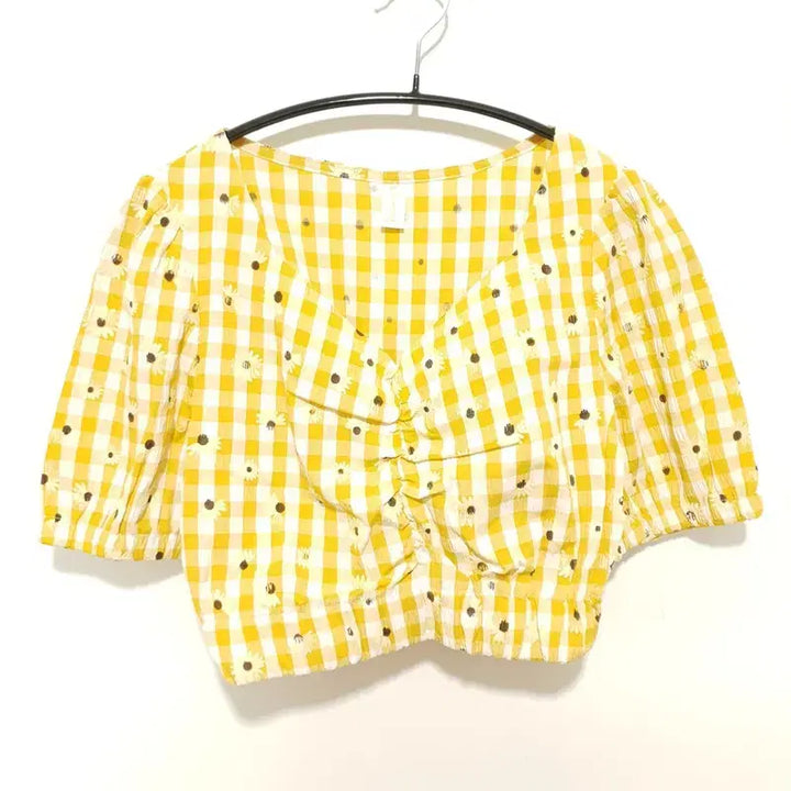 [BUNJANG] Floral Crop Blouse &amp; Skirt Two-Piece Set - Size S / 플라워 크롭 블라우스 &amp; 스커트 투피스 S_i3806