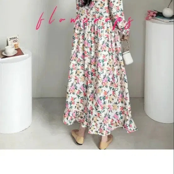 [SOLD OUT] 새상품) 고퀄 플라워 레이스 카라 롱원피스(프리사이즈)