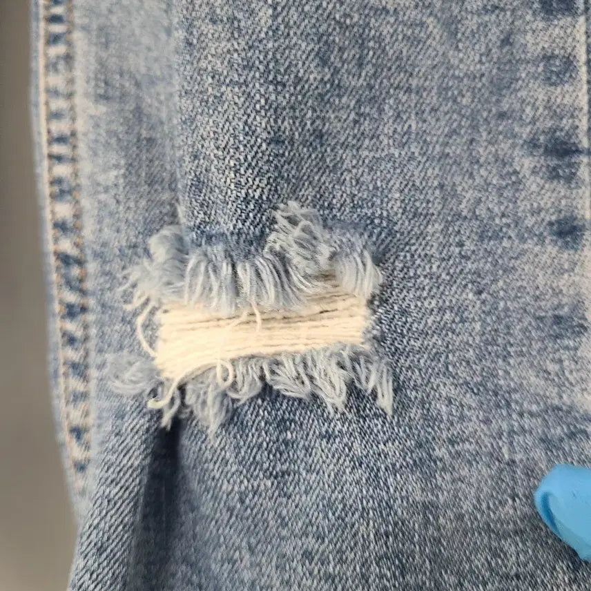 [BUNJANG] WORKSHOP Damage Washed Denim Jeans S / WORKSHOP 데미지 워싱 데님 청바지 S