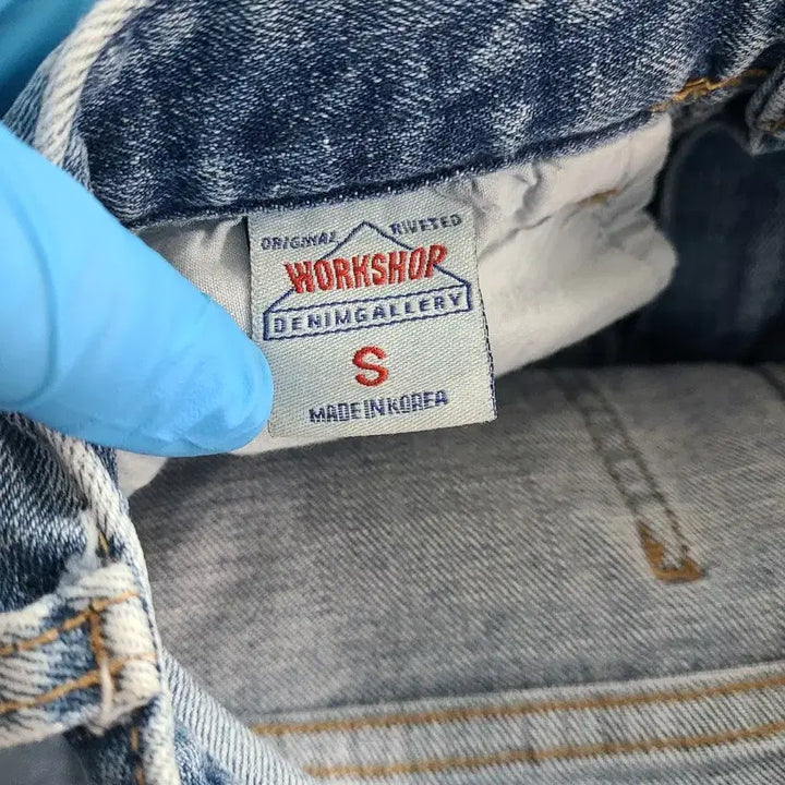[BUNJANG] WORKSHOP Damage Washed Denim Jeans S / WORKSHOP 데미지 워싱 데님 청바지 S