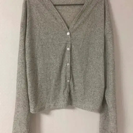 [BUNJANG] Unbranded Oatmeal Semi-Crop Cardigan / [새상품] 밤마실 여름 세미크롭 가디건 여행용도 추천!