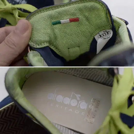 [BUNJANG] Diadora Heritage Stone Wash Leather Sneakers (US6 / 240) / 미착용) 디아도라 헤리티지 스톤워시 레더 스니커즈 (US6 / 240)
