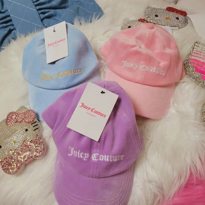 [BUNJANG] Juicy Couture Velvet Ball Cap / 쥬시 꾸뛰르 벨벳 볼캡 모자 3개