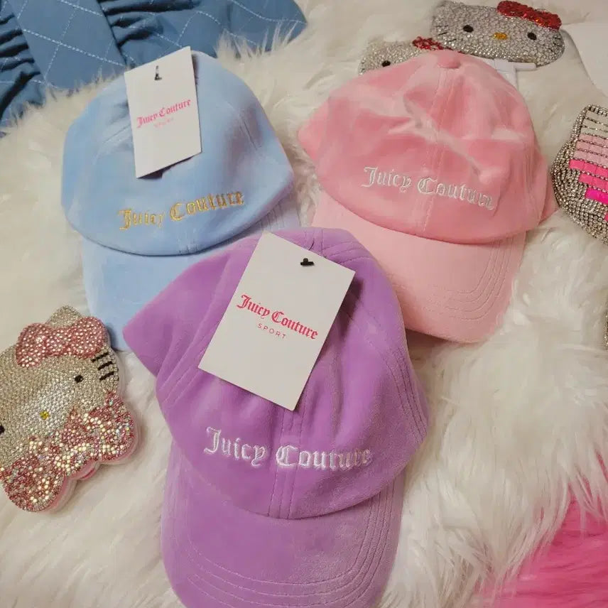 [BUNJANG] Juicy Couture Velvet Ball Cap / 쥬시 꾸뛰르 벨벳 볼캡 모자 3개