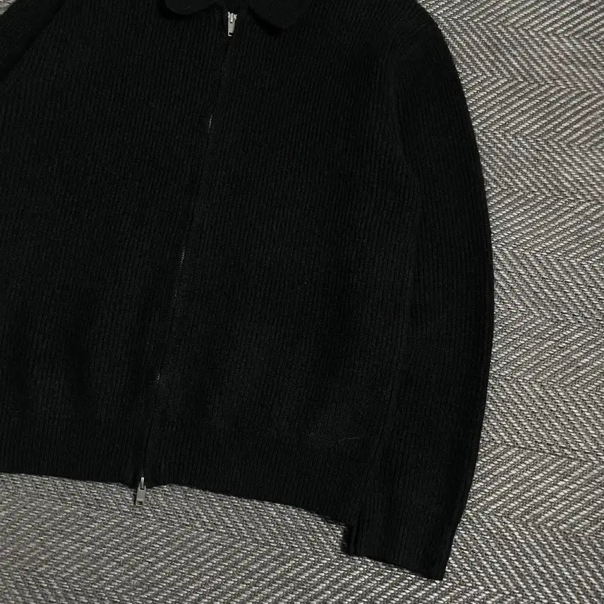 [BUNJANG] Suare Minimal Fine Wool Two-Way Knit Collar Zip-up Jacket (L) / 수아레 미니멀 파인울 투웨이 니트 카라 집업 자켓 y 4896