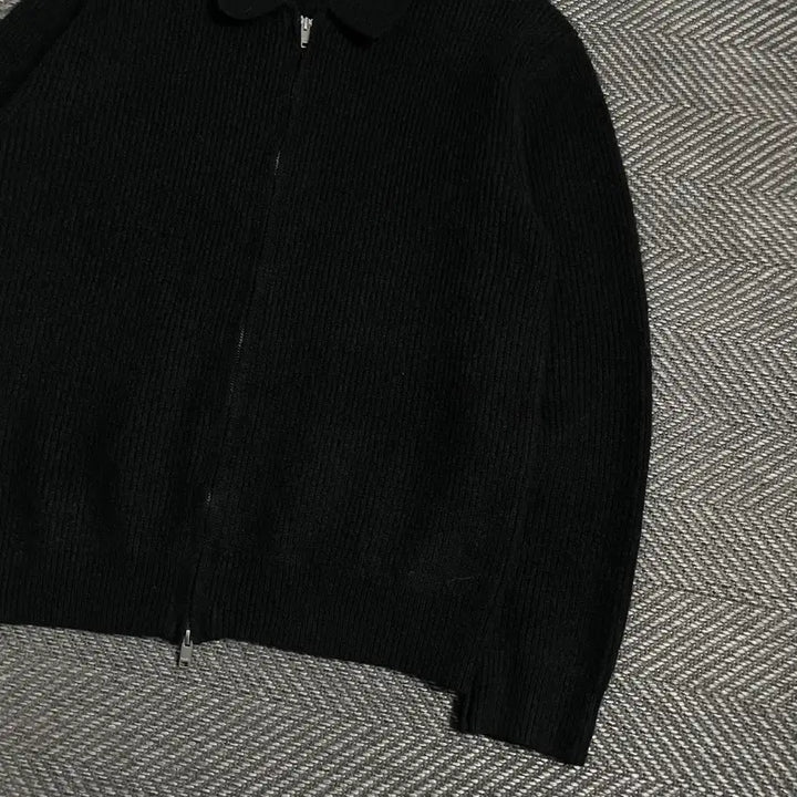[BUNJANG] Suare Minimal Fine Wool Two-Way Knit Collar Zip-up Jacket (L) / 수아레 미니멀 파인울 투웨이 니트 카라 집업 자켓 y 4896