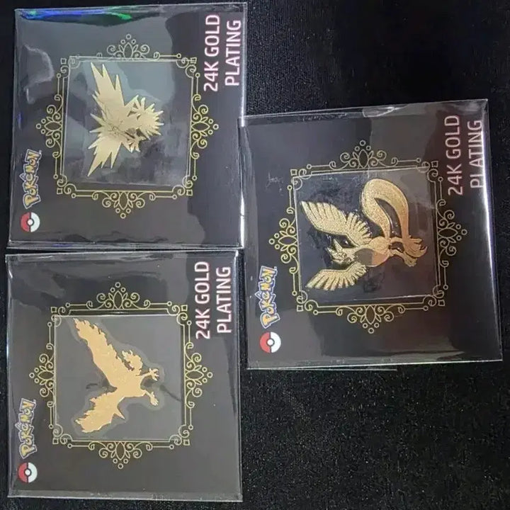 [BUNJANG] Pokemon Gold Foil Sticker - Moltres, Zapdos, Articuno / 포켓몬 금박 띠부씰 스티커 파이어 썬더 프리져