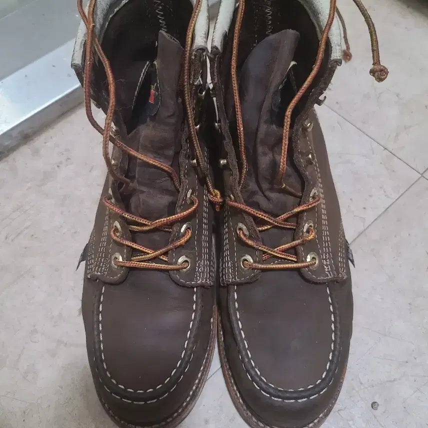 [BUNJANG] Thorogood Moc Toe Work Boots Brown / 쏘로굿 목토 워커 부츠 브라운