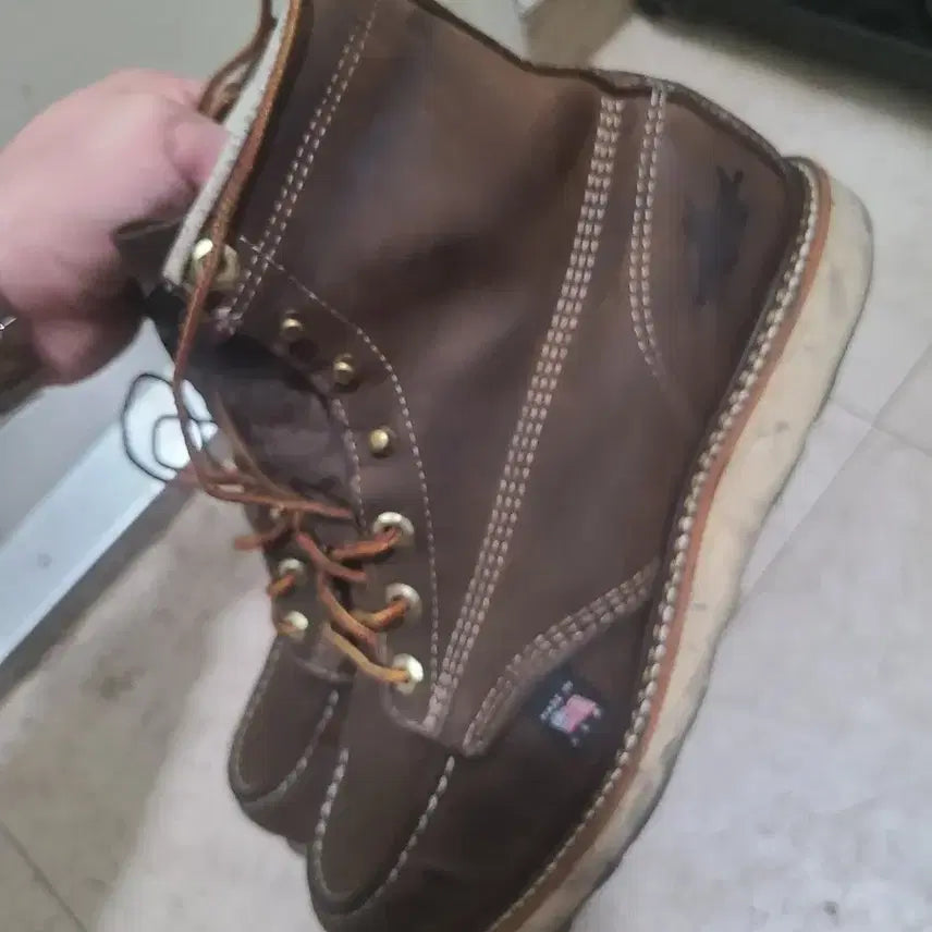 [BUNJANG] Thorogood Moc Toe Work Boots Brown / 쏘로굿 목토 워커 부츠 브라운