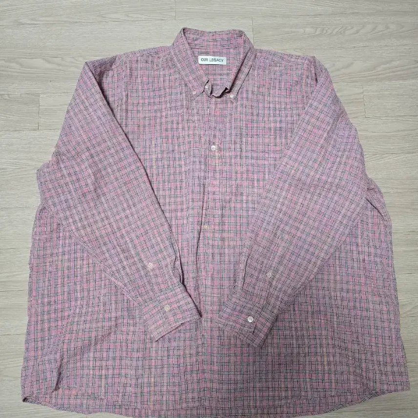 [BUNJANG] Our Legacy Borrowed Shirt Pink Kimble Check / [54]아워레가시 보로우드셔츠 핑크 킴블체크