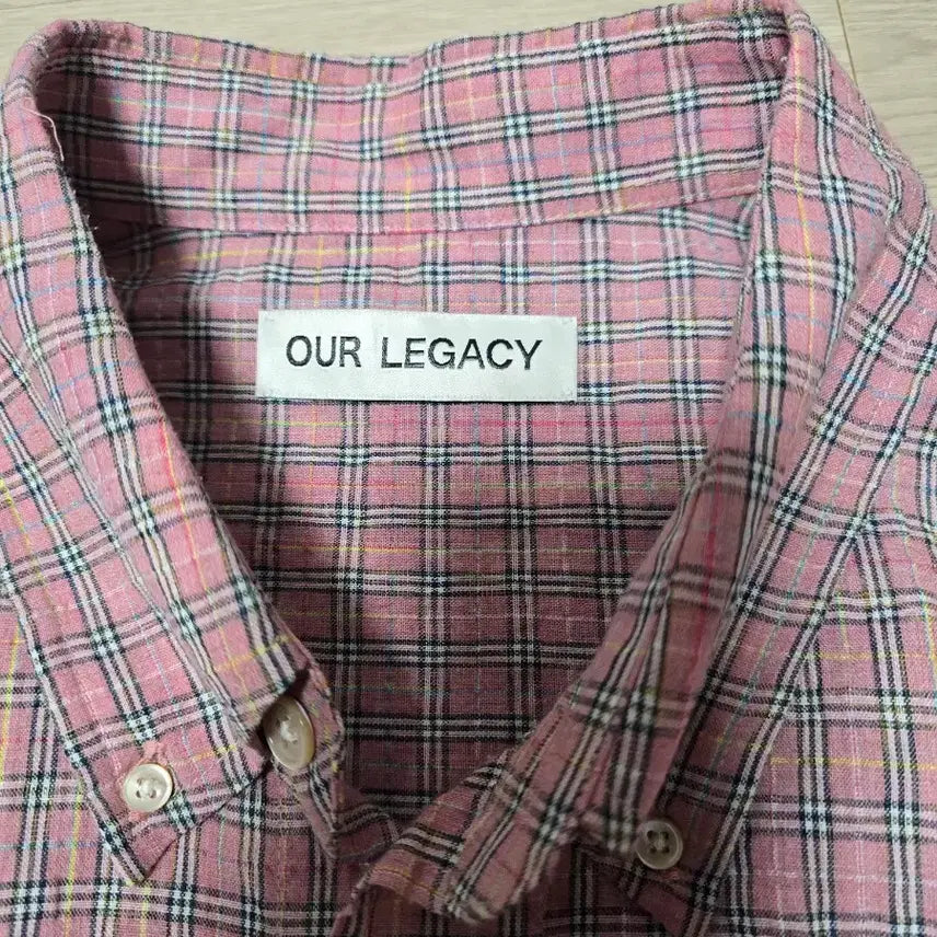 [BUNJANG] Our Legacy Borrowed Shirt Pink Kimble Check / [54]아워레가시 보로우드셔츠 핑크 킴블체크