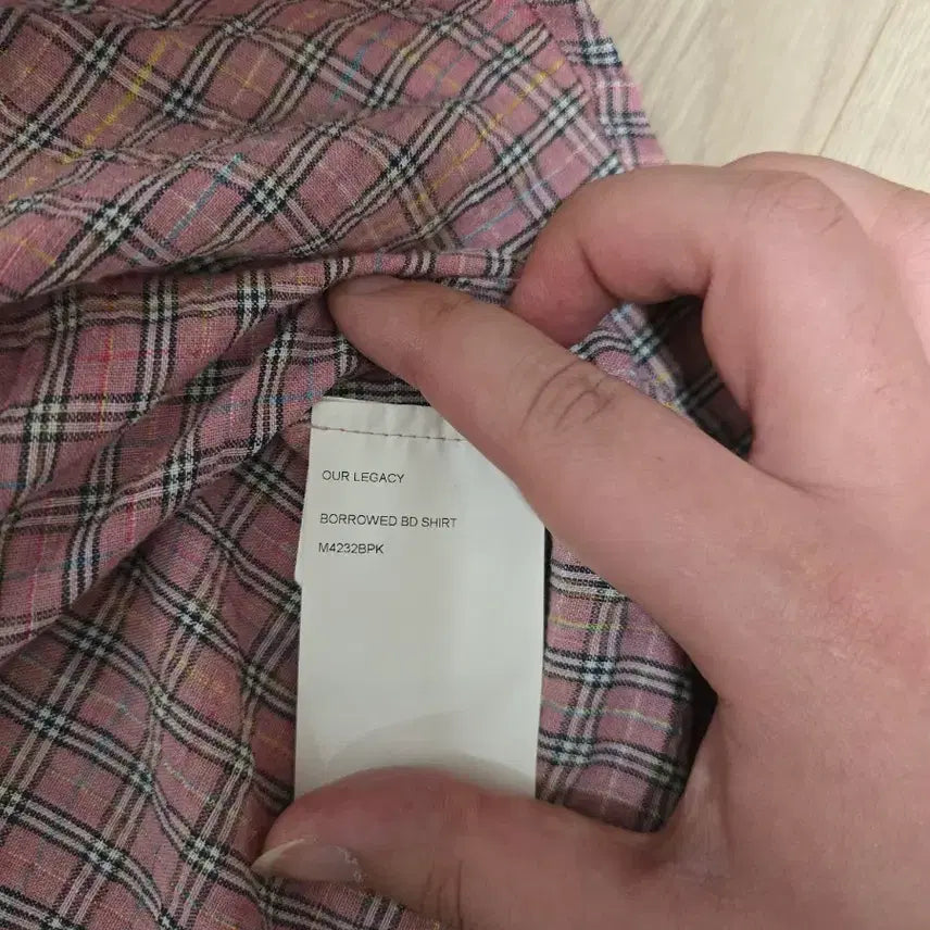 [BUNJANG] Our Legacy Borrowed Shirt Pink Kimble Check / [54]아워레가시 보로우드셔츠 핑크 킴블체크