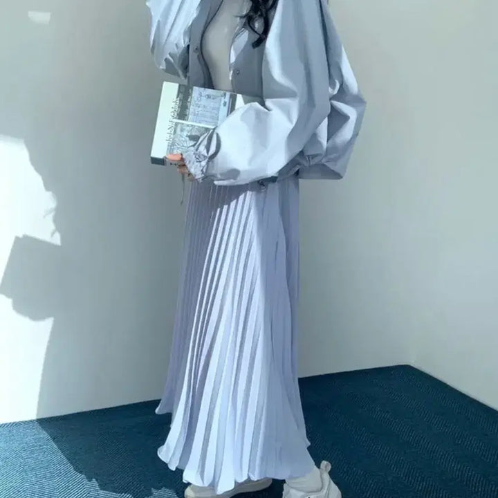 [BUNJANG] Vintage Pastel Blue Cotton Pocket Jumper / 빈티지 파스텔 블루종 포켓 점퍼