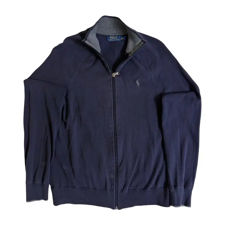 [BUNJANG] Polo Ralph Lauren Navy Zip-Up Cardigan M / 폴로 랄프로렌 네이비 집업 가디건 M