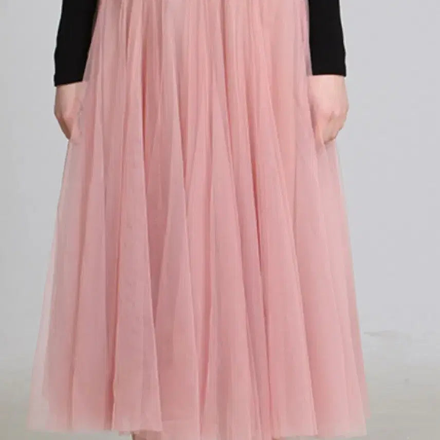 [BUNJANG] Shasha Tulle Long Skirt / 샤샤 튤 스커트 롱스커트 핑크 or 베이지 택 1
