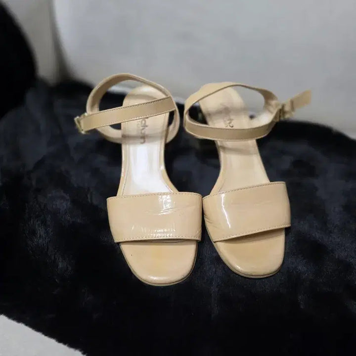 [BUNJANG] Tandy Beige Heeled Sandals Pumps / 탠디베이지 샌들힐 펌프스