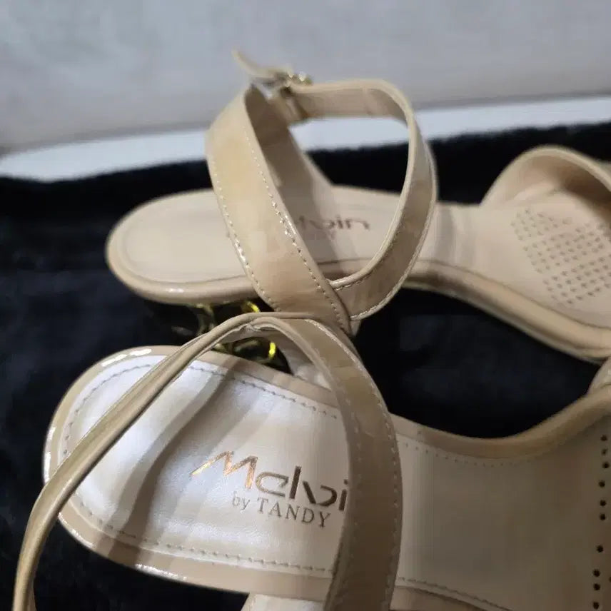 [BUNJANG] Tandy Beige Heeled Sandals Pumps / 탠디베이지 샌들힐 펌프스