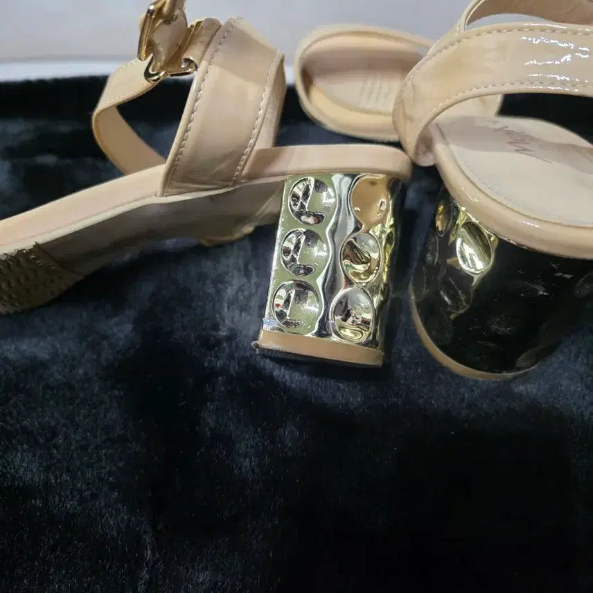 [BUNJANG] Tandy Beige Heeled Sandals Pumps / 탠디베이지 샌들힐 펌프스
