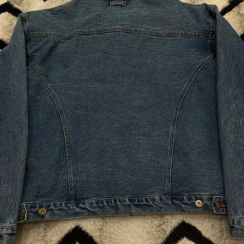 [BUNJANG] Oasis 90s USA Leather Collar Denim Jacket / [XL]Oasis 90s USA 가죽카라 데님자켓