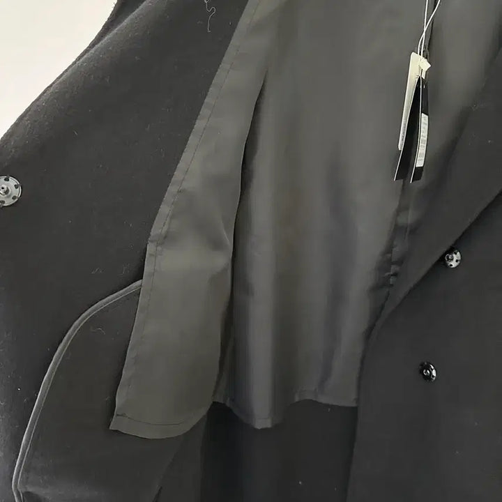 [BUNJANG] ab.f.z Black Wool Hooded Coat (Free Size) / (새상품)ab.f.z 블랙 울 후드코트(사이즈Free)