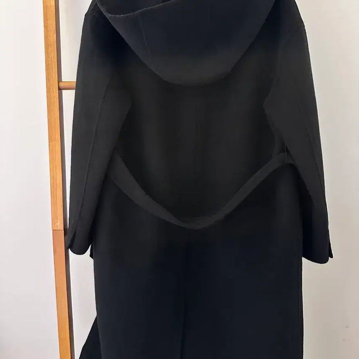 [BUNJANG] ab.f.z Black Wool Hooded Coat (Free Size) / (새상품)ab.f.z 블랙 울 후드코트(사이즈Free)