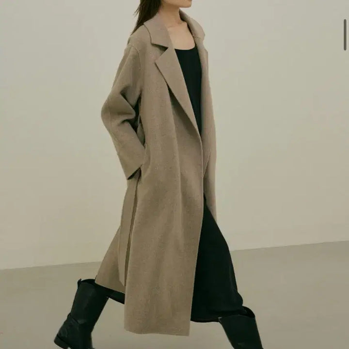 [BUNJANG] LINGSEOUL Handmade Cashmere Coat Brown / 링서울 핸드메이드 캐시미어 코트 브라운