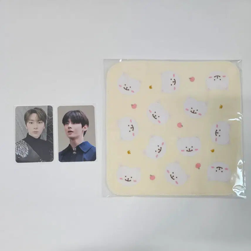 [BUNJANG] Hwang Minhyun Photocard Bundle Set + Hwangdo Nyang2 Mini Towel / 황민현 포카 2장 + 황도냥2 미니타월 일괄