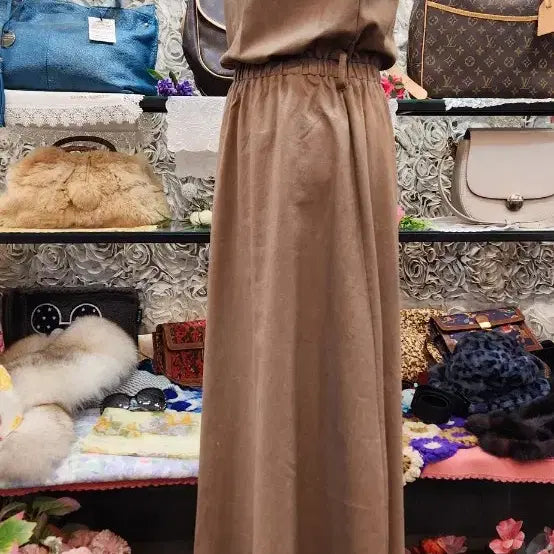 [BUNJANG] DUNA Cotton Linen Blend Maxi Long Dress (55-66) / DUNA 면마혼방 맥시 롱원피스(55~66)