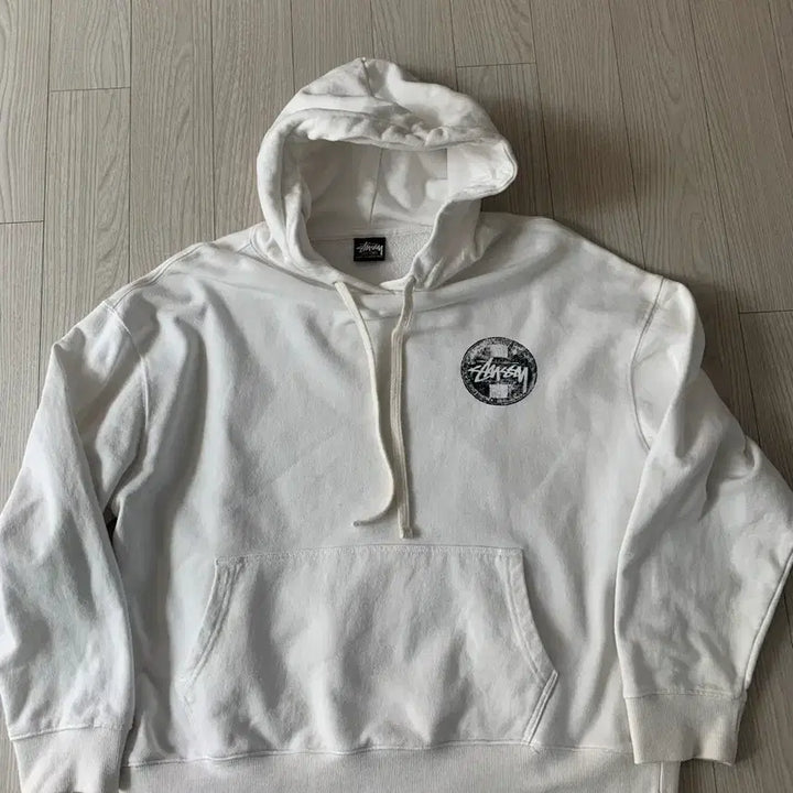 [BUNJANG] Stüssy Dot Stamp Hoodie (White) [M] / 스투시 도트 스탬프 후드티 M