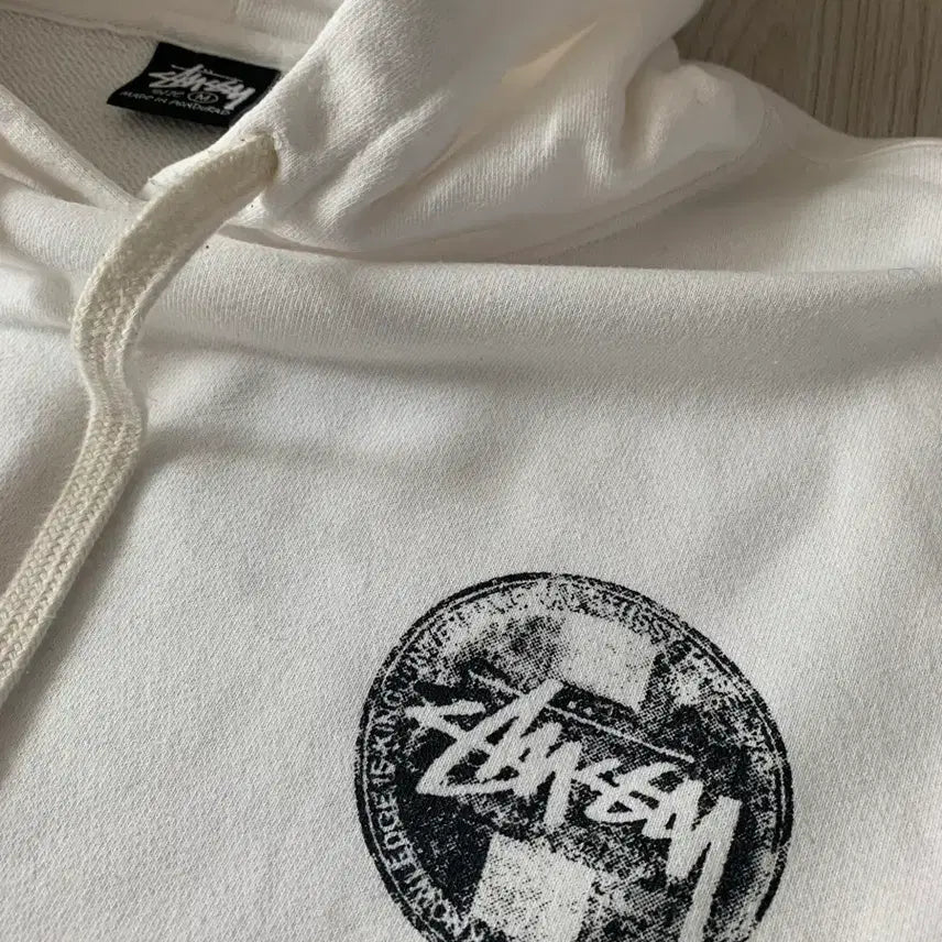[BUNJANG] Stüssy Dot Stamp Hoodie (White) [M] / 스투시 도트 스탬프 후드티 M