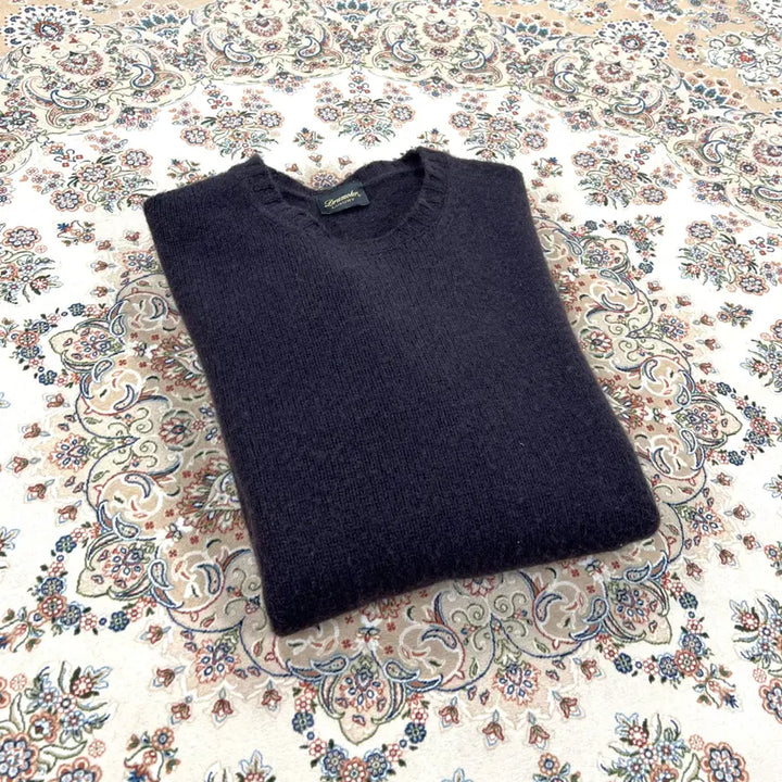 [BUNJANG] Drumohr Luxury Label Cashmere Knit Sweater / [A등급 46-48] 드루모어 럭셔리라벨 다크브라운 캐시미어 니트스웨터
