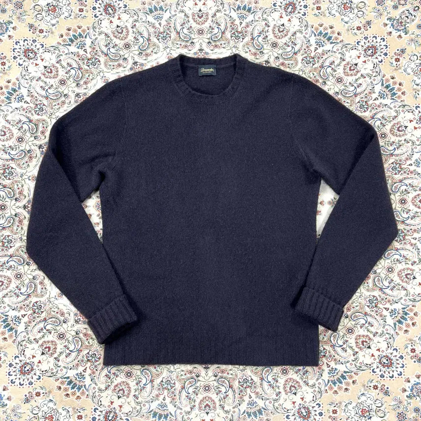 [BUNJANG] Drumohr Luxury Label Cashmere Knit Sweater / [A등급 46-48] 드루모어 럭셔리라벨 다크브라운 캐시미어 니트스웨터